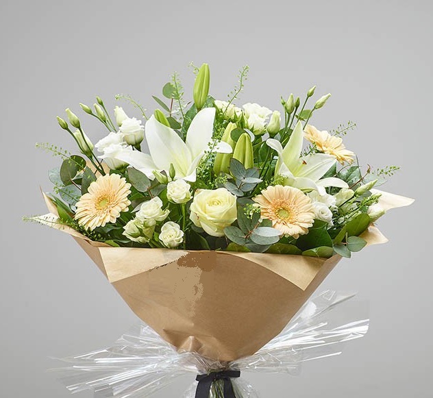 Bouquet Varié Champêtre Pastel - Fleurs de Saison